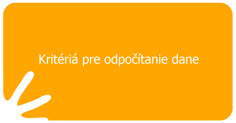 Kritériá pre odpočítanie dane